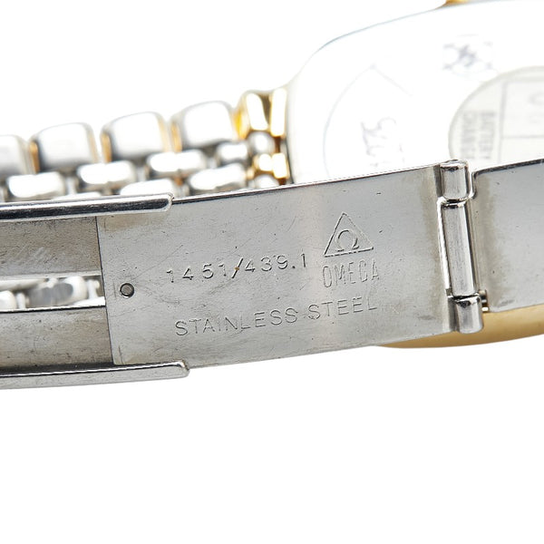 オメガ デビル 腕時計 クオーツ ホワイト文字盤 ステンレススチール メッキ メンズ OMEGA 【中古】