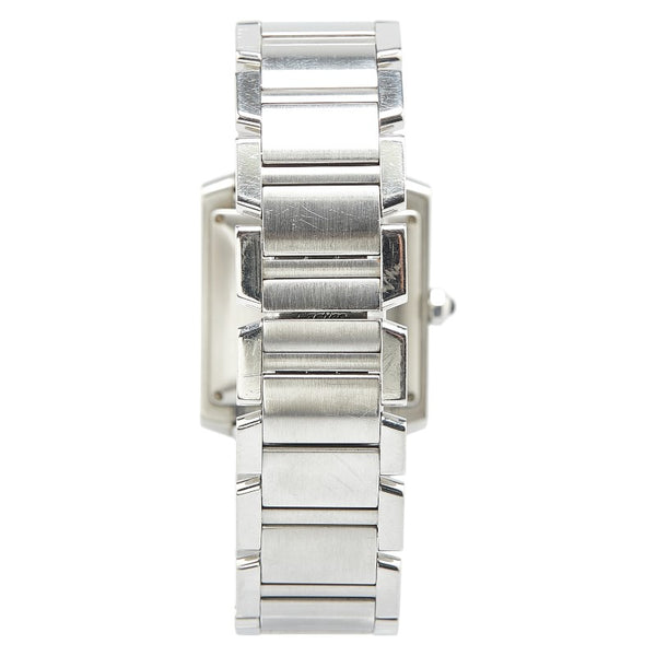 カルティエ タンクフランセーズ LM 腕時計 W51002Q3 自動巻き シルバー文字盤 ステンレススチール メンズ CARTIER 【中古】