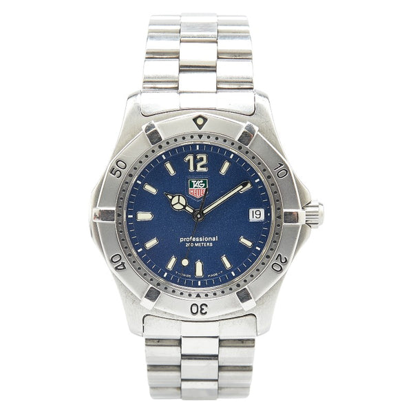 タグホイヤー プロフェッショナル 腕時計 WK1113 クオーツ ネイビー文字盤 ステンレススチール メンズ TAG HEUER 【中古】