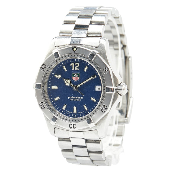 タグホイヤー プロフェッショナル 腕時計 WK1113 クオーツ ネイビー文字盤 ステンレススチール メンズ TAG HEUER 【中古】