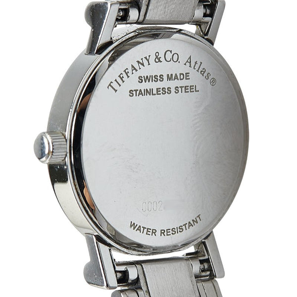 ティファニー アトラス 腕時計 クオーツ ホワイト文字盤 ステンレススチール レディース TIFFANY&Co. 【中古】