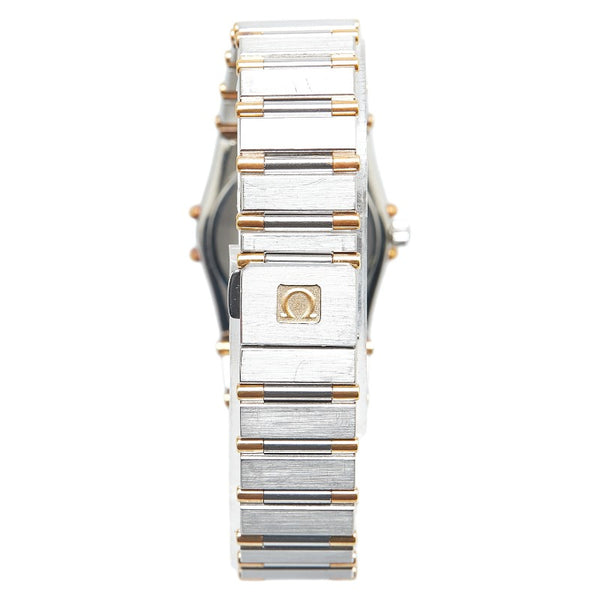 オメガ コンステレーション 腕時計 クオーツ ブラック文字盤 ステンレススチール K18YG イエローゴールド レディース OMEGA 【中古】