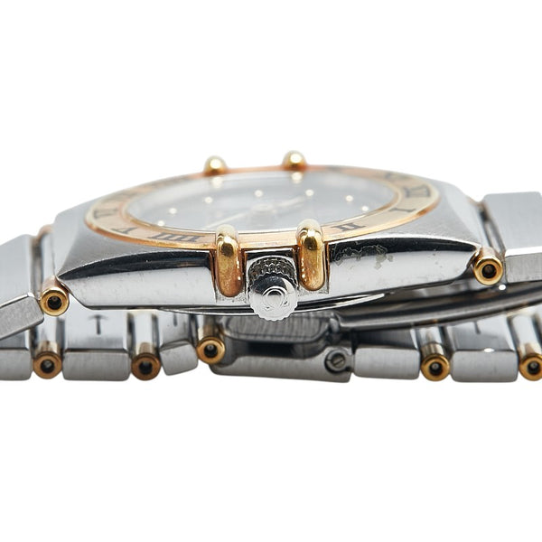 オメガ コンステレーション 腕時計 クオーツ ブラック文字盤 ステンレススチール K18YG イエローゴールド レディース OMEGA 【中古】