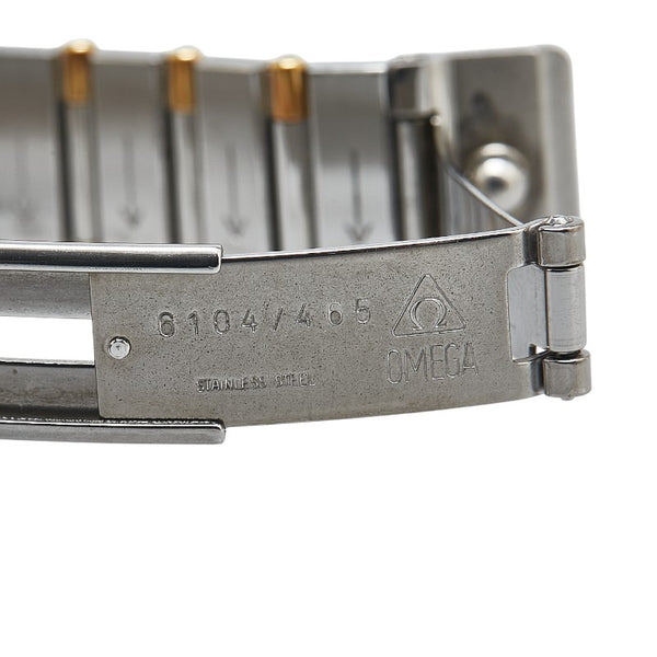 オメガ コンステレーション 腕時計 クオーツ ブラック文字盤 ステンレススチール K18YG イエローゴールド レディース OMEGA 【中古】