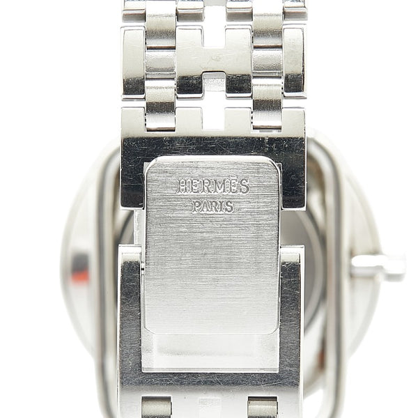 エルメス アルソー 腕時計 クオーツ ホワイト文字盤 ステンレススチール レディース HERMES 【中古】