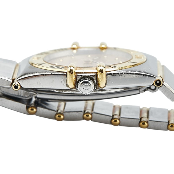 オメガ コンステレーション 腕時計 クオーツ ゴールド文字盤 ステンレススチール メッキ レディース OMEGA 【中古】