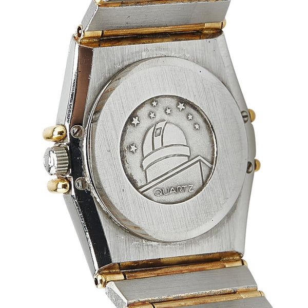 オメガ コンステレーション 腕時計 クオーツ ゴールド文字盤 ステンレススチール メッキ レディース OMEGA 【中古】