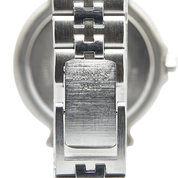 エルメス キャプテンニモ 腕時計 10ATU クオーツ ステンレススチール メッキ レディース HERMES 【中古】