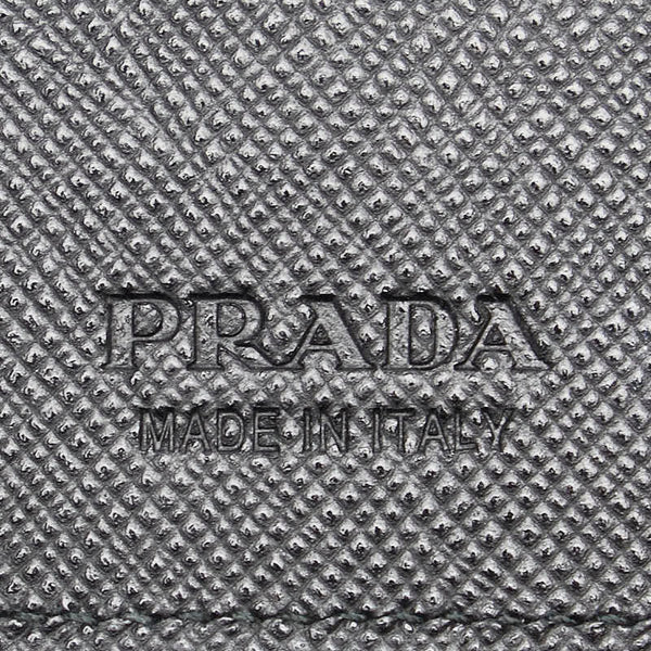 プラダ ロゴ サフィアーノ キーケース ブラック レザー レディース PRADA 【中古】