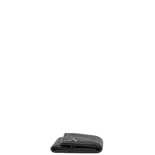 プラダ ロゴ サフィアーノ キーケース ブラック レザー レディース PRADA 【中古】