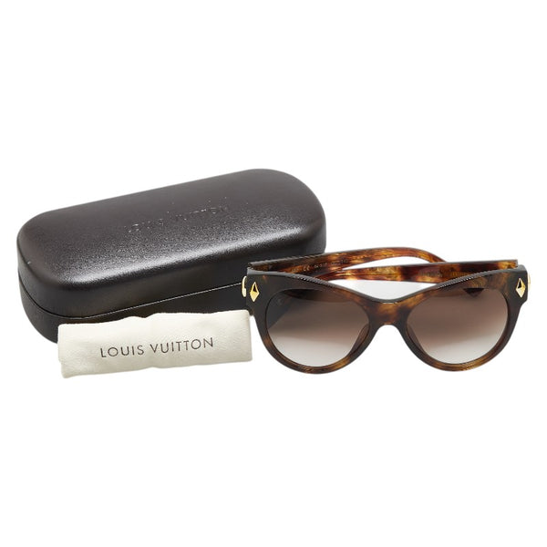 ルイ ヴィトン アセテート キャットアイ サングラス Z0812E ブラウン ゴールド プラスチック レディース LOUIS VUITTON 【中古】