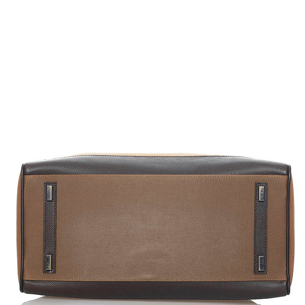 ダンヒル ボストンバッグ ショルダーバッグ 2WAY ブラウン キャンバス レザー レディース Dunhill 【中古】
