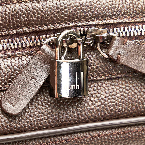 ダンヒル ボストンバッグ ショルダーバッグ 2WAY ブラウン キャンバス レザー レディース Dunhill 【中古】