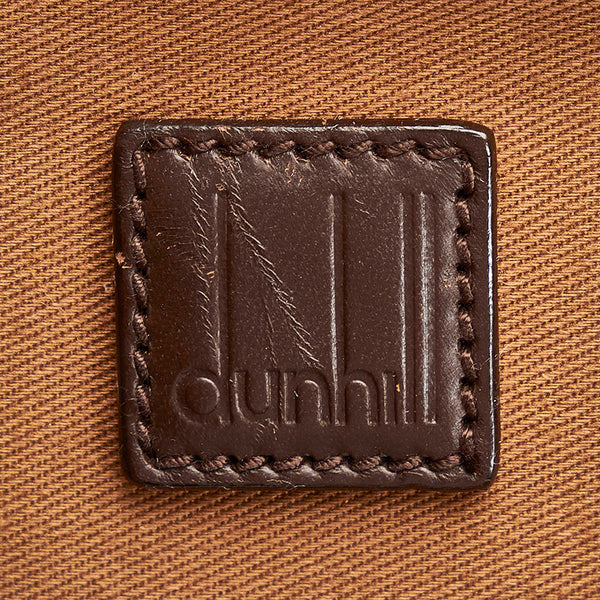 ダンヒル ボストンバッグ ショルダーバッグ 2WAY ブラウン キャンバス レザー レディース Dunhill 【中古】
