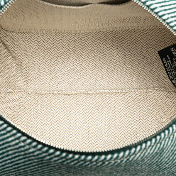 エルメス ブリッドアブラックPM ハンドバッグ グリーン ブルー オレンジ キャンバス レディース HERMES 【中古】