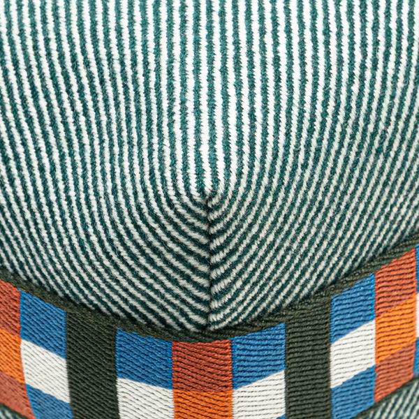 エルメス ブリッドアブラックPM ハンドバッグ グリーン ブルー オレンジ キャンバス レディース HERMES 【中古】