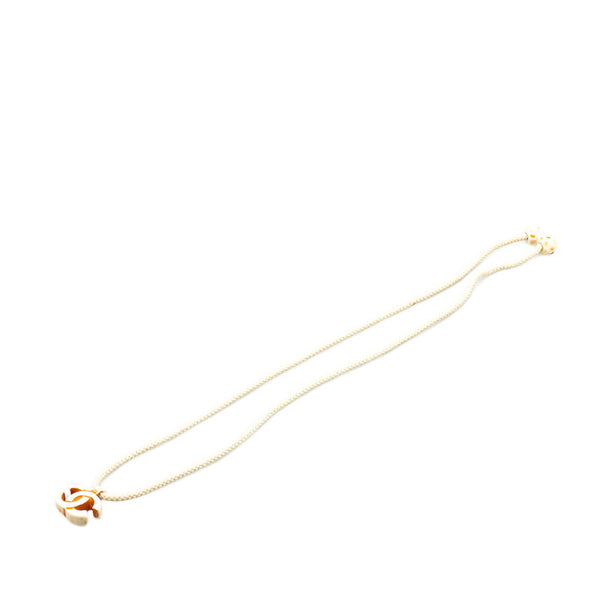 シャネル ココマーク チョーカー ネックレス ホワイト プラスチック レディース CHANEL 【中古】