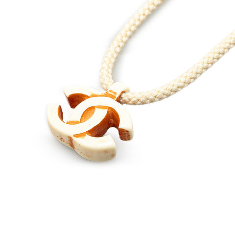 シャネル ココマーク チョーカー ネックレス ホワイト プラスチック レディース CHANEL 【中古】