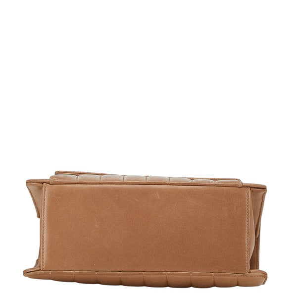 シャネル マドモアゼル ココマーク チェーン ショルダーバッグ ブラウン ラムスキン レディース CHANEL 【中古】