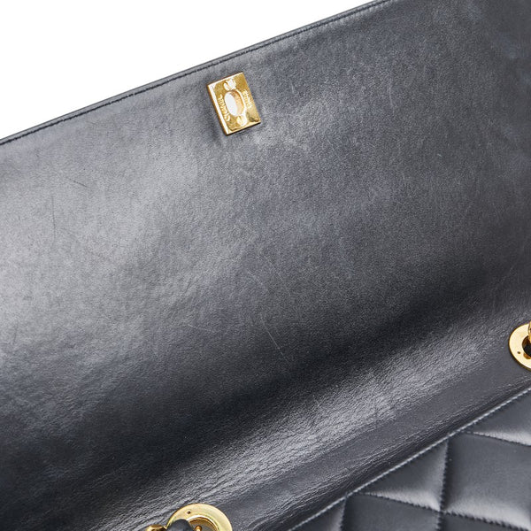 シャネル マトラッセ ココマーク チェーン ショルダーバッグ ハンドバッグ ブラック ラムスキン レディース CHANEL 【中古】