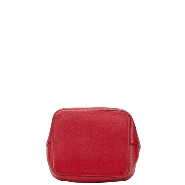 フェンディ モントレゾール ショルダーバッグ 8BT298 レッド レザー レディース FENDI 【中古】