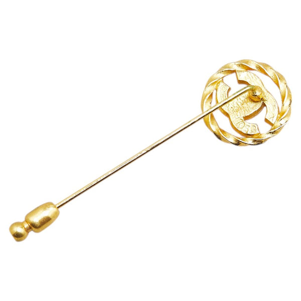 シャネル ココマーク ラインストーン ブローチ ゴールド メッキ レディース CHANEL 【中古】