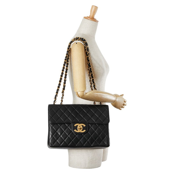 シャネル マトラッセ ココマーク チェーン ショルダーバッグ ハンドバッグ ブラック ラムスキン レディース CHANEL 【中古】