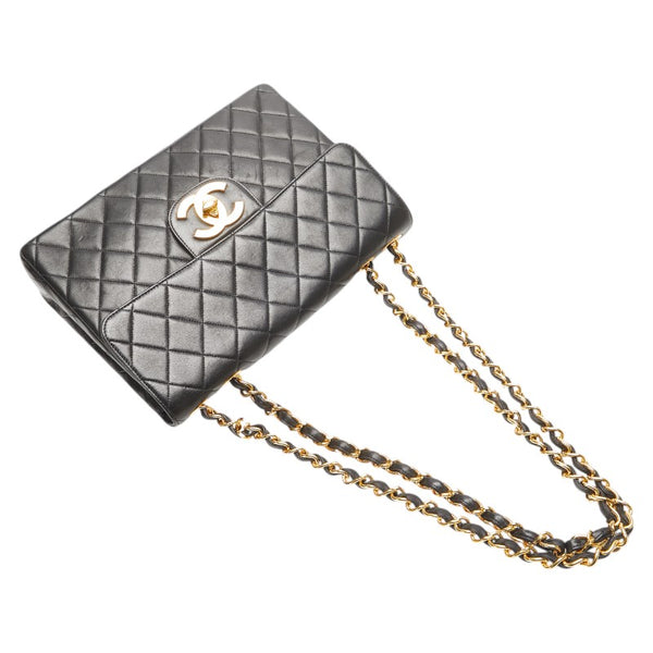 シャネル マトラッセ ココマーク チェーン ショルダーバッグ ハンドバッグ ブラック ラムスキン レディース CHANEL 【中古】