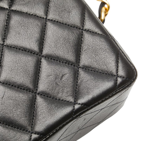 シャネル マトラッセ ココマーク チェーン ショルダーバッグ ハンドバッグ ブラック ラムスキン レディース CHANEL 【中古】