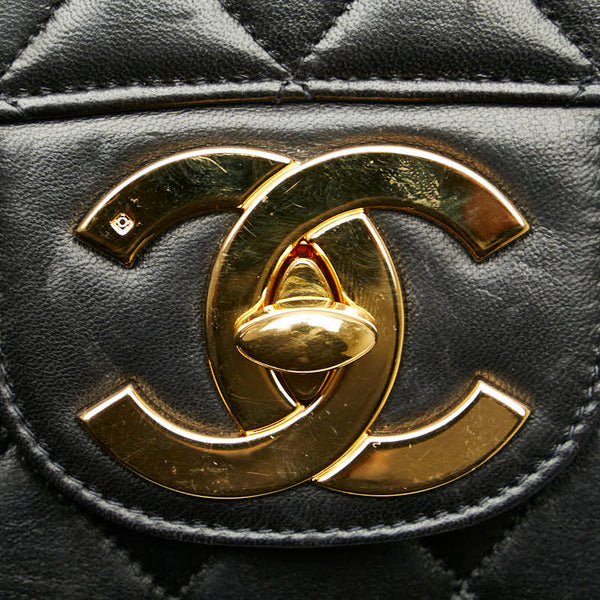 シャネル マトラッセ ココマーク チェーン ショルダーバッグ ハンドバッグ ブラック ラムスキン レディース CHANEL 【中古】