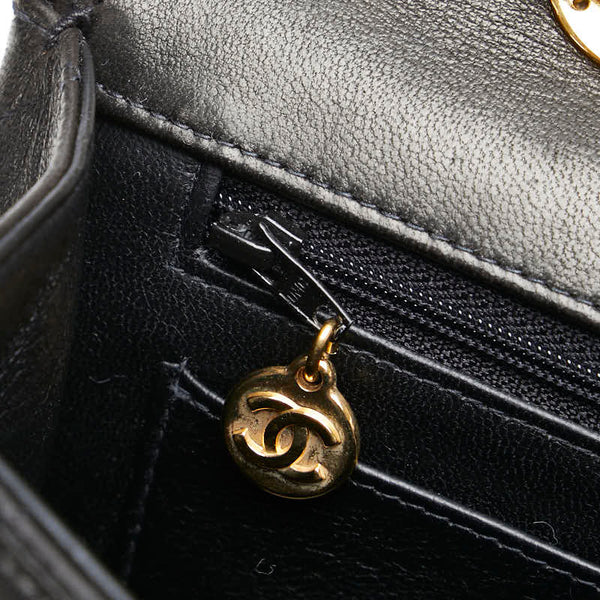 シャネル マトラッセ ココマーク チェーン ショルダーバッグ ハンドバッグ ブラック ラムスキン レディース CHANEL 【中古】