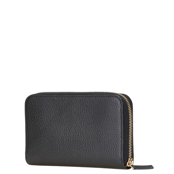 グッチ インターロッキングG 長財布 ラウンドファスナー 509644 ブラック レザー メンズ GUCCI 【中古】