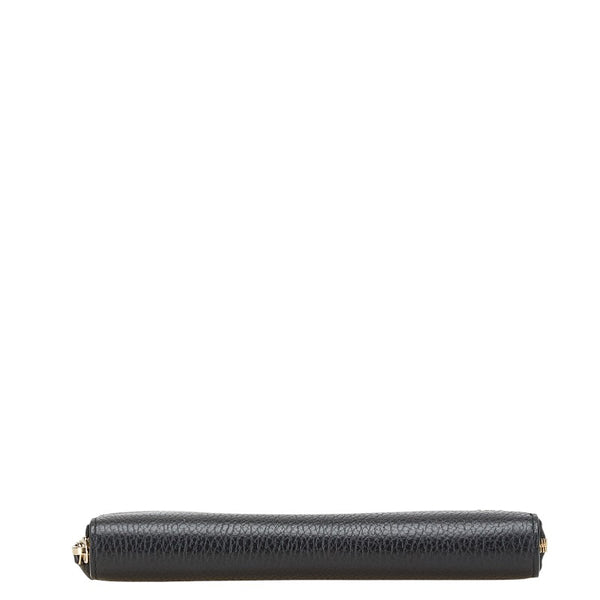 グッチ インターロッキングG 長財布 ラウンドファスナー 509644 ブラック レザー メンズ GUCCI 【中古】