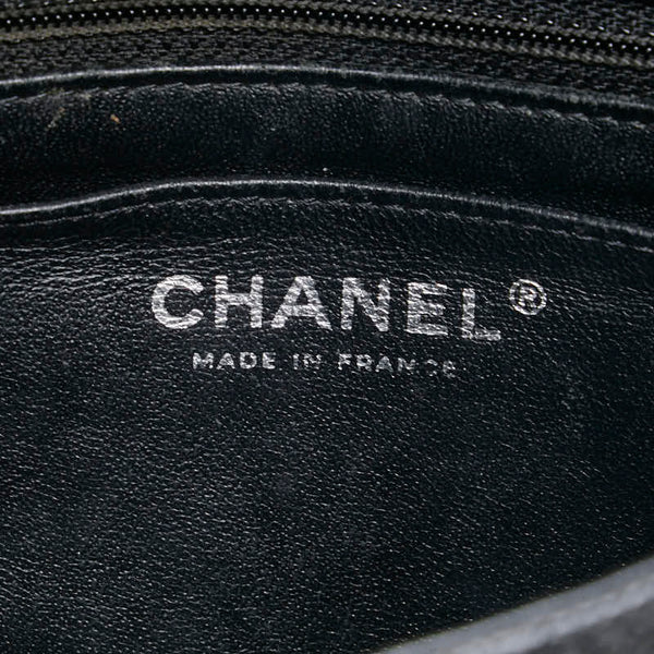シャネル ミニマトラッセ ココマーク チェーン ショルダーバッグ ブラック シルバー キャビアスキン レディース CHANEL 【中古】