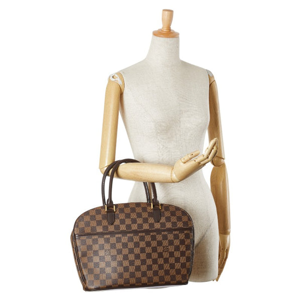 ルイ ヴィトン ダミエ サリア オリゾンタル ハンドバッグ N51282 ブラウン PVC レザー レディース LOUIS VUITTON 【中古】