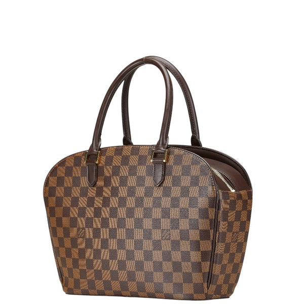 ルイ ヴィトン ダミエ サリア オリゾンタル ハンドバッグ N51282 ブラウン PVC レザー レディース LOUIS VUITTON 【中古】