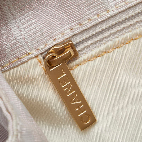 シャネル ニュートラベルライン ココマーク ハンドバッグ ピンク ホワイト ナイロン レザー レディース CHANEL 【中古】