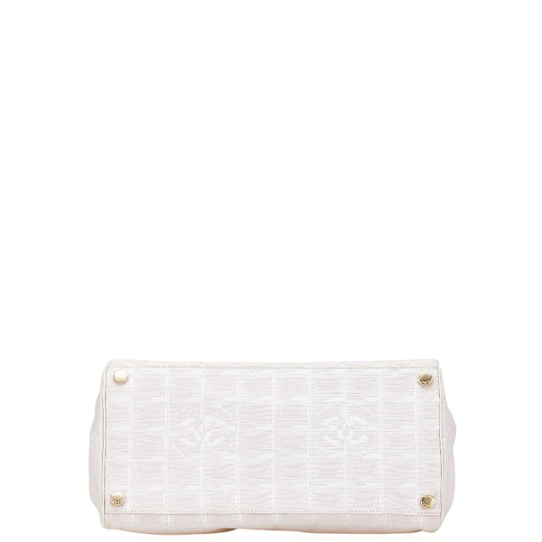 シャネル ニュートラベルライン ココマーク ハンドバッグ ピンク ホワイト ナイロン レザー レディース CHANEL 【中古】