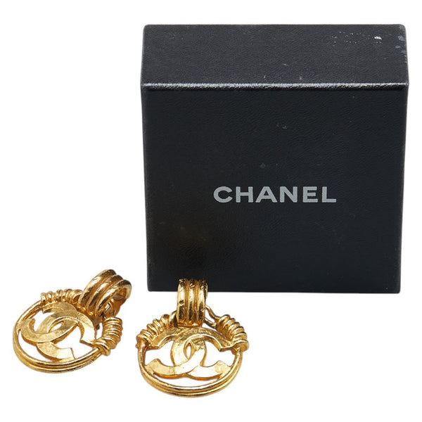 シャネル ヴィンテージ ココマーク スウィング イヤリング ゴールド メッキ レディース CHANEL 【中古】