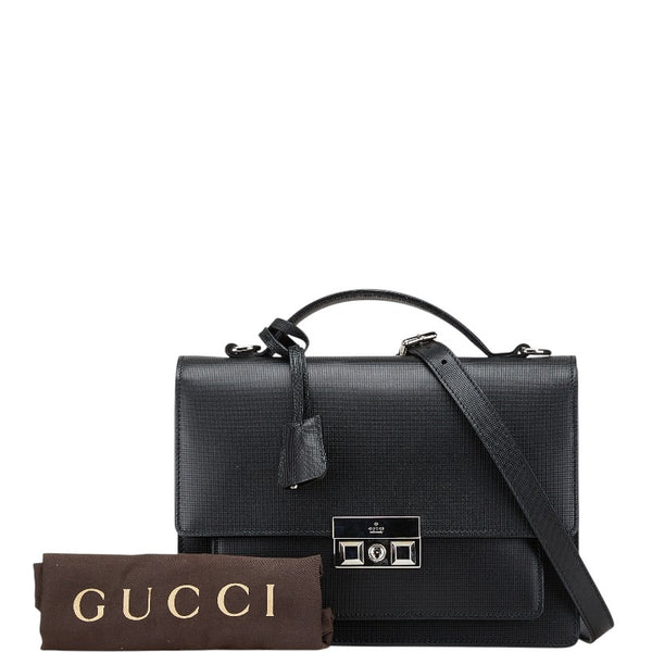 グッチ ディアマンテ ハンドバッグ ショルダーバッグ 2WAY 223650 ブラック レザー メンズ GUCCI 【中古】