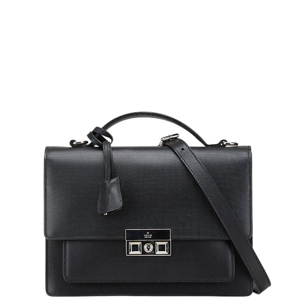 グッチ ディアマンテ ハンドバッグ ショルダーバッグ 2WAY 223650 ブラック レザー メンズ GUCCI 【中古】