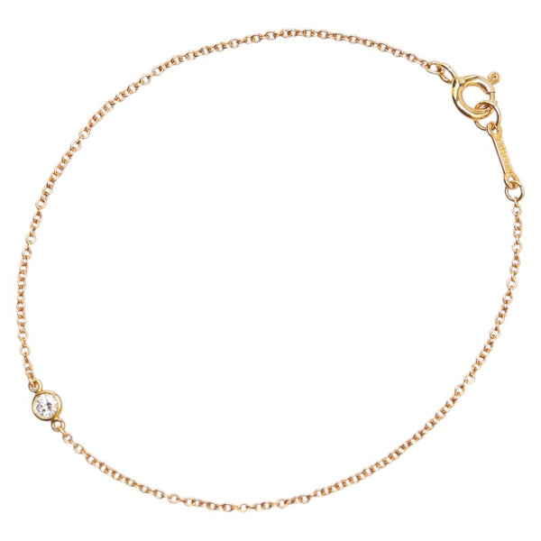 ティファニー バイザヤード 1Pダイヤ ブレスレット K18YG イエローゴールド レディース TIFFANY&Co. 【中古】