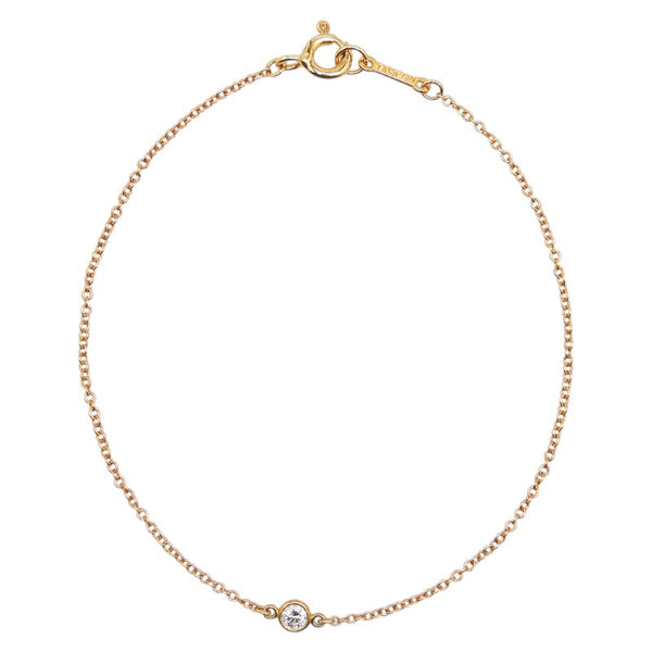 ティファニー バイザヤード 1Pダイヤ ブレスレット K18YG イエローゴールド レディース TIFFANY&Co. 【中古】