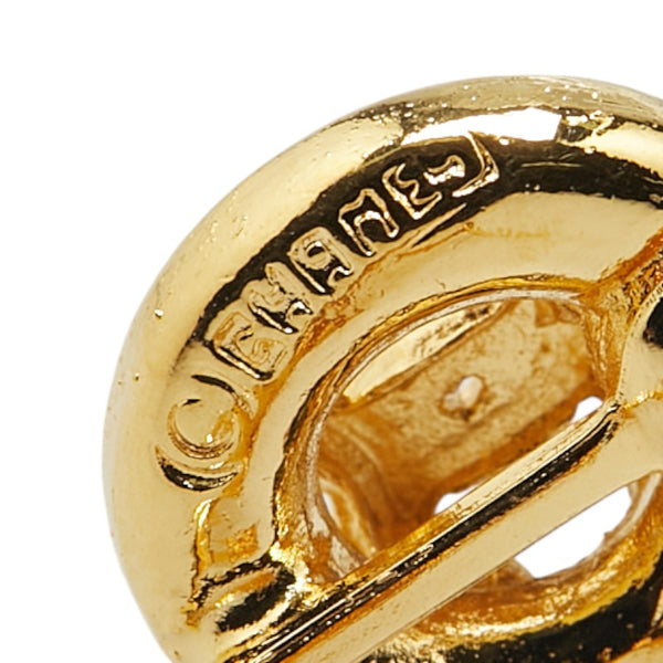 シャネル ココマーク ラウンド サークル イヤリング ゴールド メッキ レディース CHANEL 【中古】