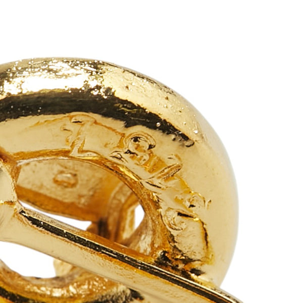 シャネル ココマーク ラウンド サークル イヤリング ゴールド メッキ レディース CHANEL 【中古】