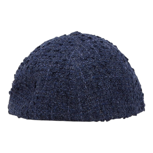 シャネル ココマーク キャップ サイズ：M ネイビー ツイード ウール レディース CHANEL 【中古】