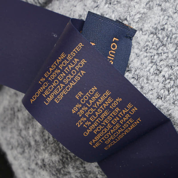 ルイ ヴィトン ウールグラム ロゴ キャップ M7251M グレー コットン ウール レディース LOUIS VUITTON 【中古】
