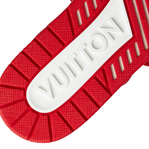 ルイ ヴィトン モノグラム LVトレイナーライン スニーカー サイズ：7 1/2（26cm） ホワイト レッド レザー メンズ LOUIS VUITTON 【中古】