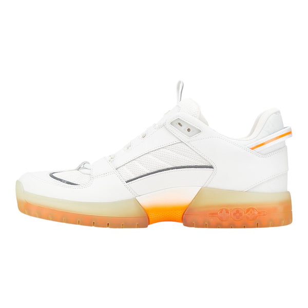 ルイ ヴィトン × ルシアン クラーク Lucien Clark 21SS アビュー ライン スニーカー サイズ：7（26cm） 1A8J1X ホワイト オレンジ レザー メンズ LOUIS VUITTON 【中古】