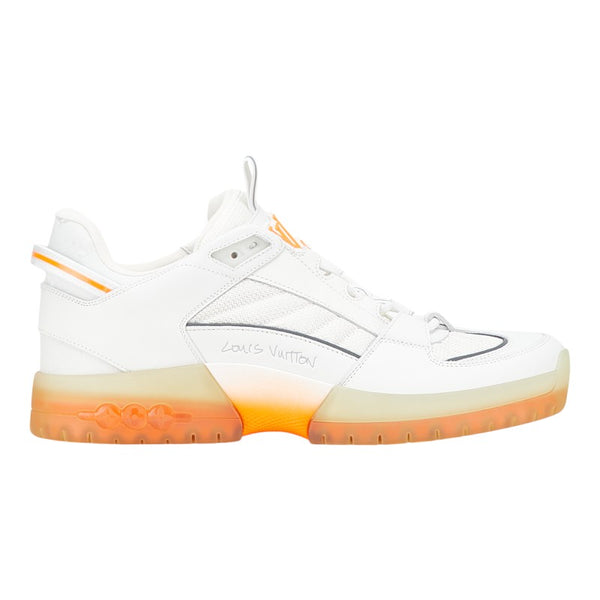 ルイ ヴィトン × ルシアン クラーク Lucien Clark 21SS アビュー ライン スニーカー サイズ：7（26cm） 1A8J1X ホワイト オレンジ レザー メンズ LOUIS VUITTON 【中古】